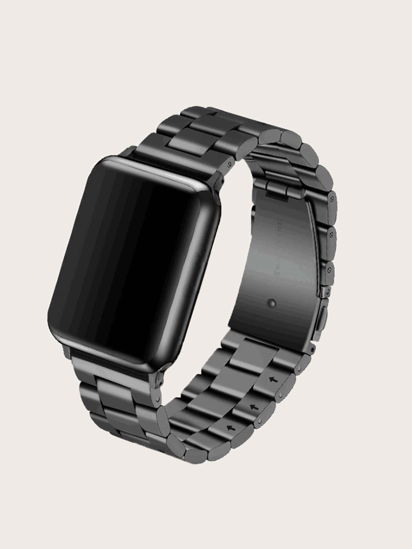 1入組素色不銹鋼Apple Watch錶帶 - 黑色 - 查看 1