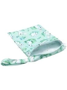 1 pieza Bolsa de pañales con estampado de conejo - Multicolor - Ver 3