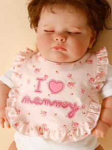 2pcs Baby Slogan Graphic Bib Set - Multicolor - View 6