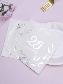 16 cái Kỷ niệm 25 năm Đảng Khăn ăn dùng một lần - Nhiều màu - Xem 3