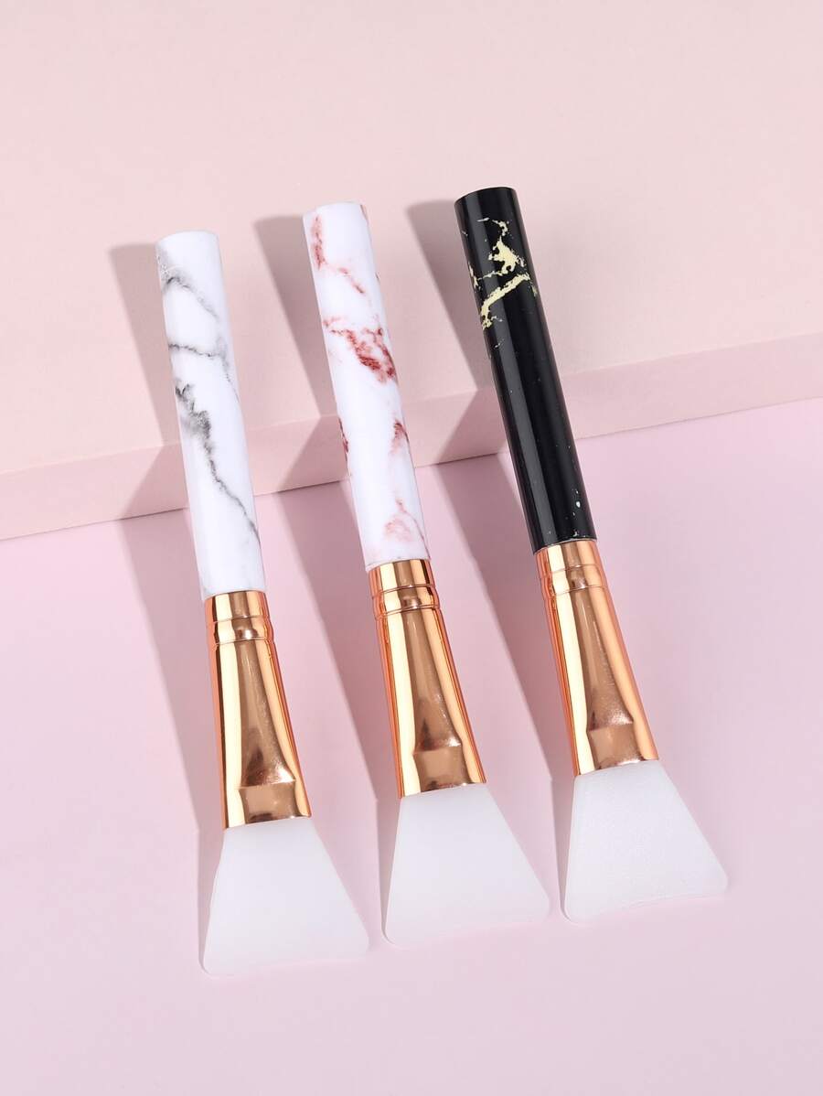 3pcs Marble Pattern Facial Sheet Brush - Clear - View 1