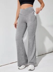 Breathable Softness Sports Pants - Light Grey - View 5