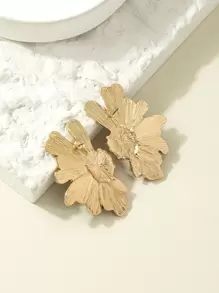 花朵設計耳釘 - 綠色 - 查看 3