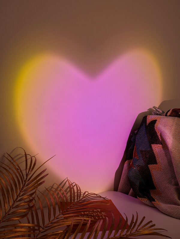 SHEIN BASIC LIVING LED Heart Sunset Projection Light SHEIN USA