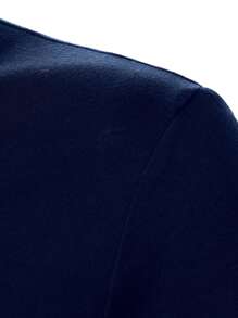 Manfinity Men Plaid Print Polo Shirt - Navy Blue - View 6