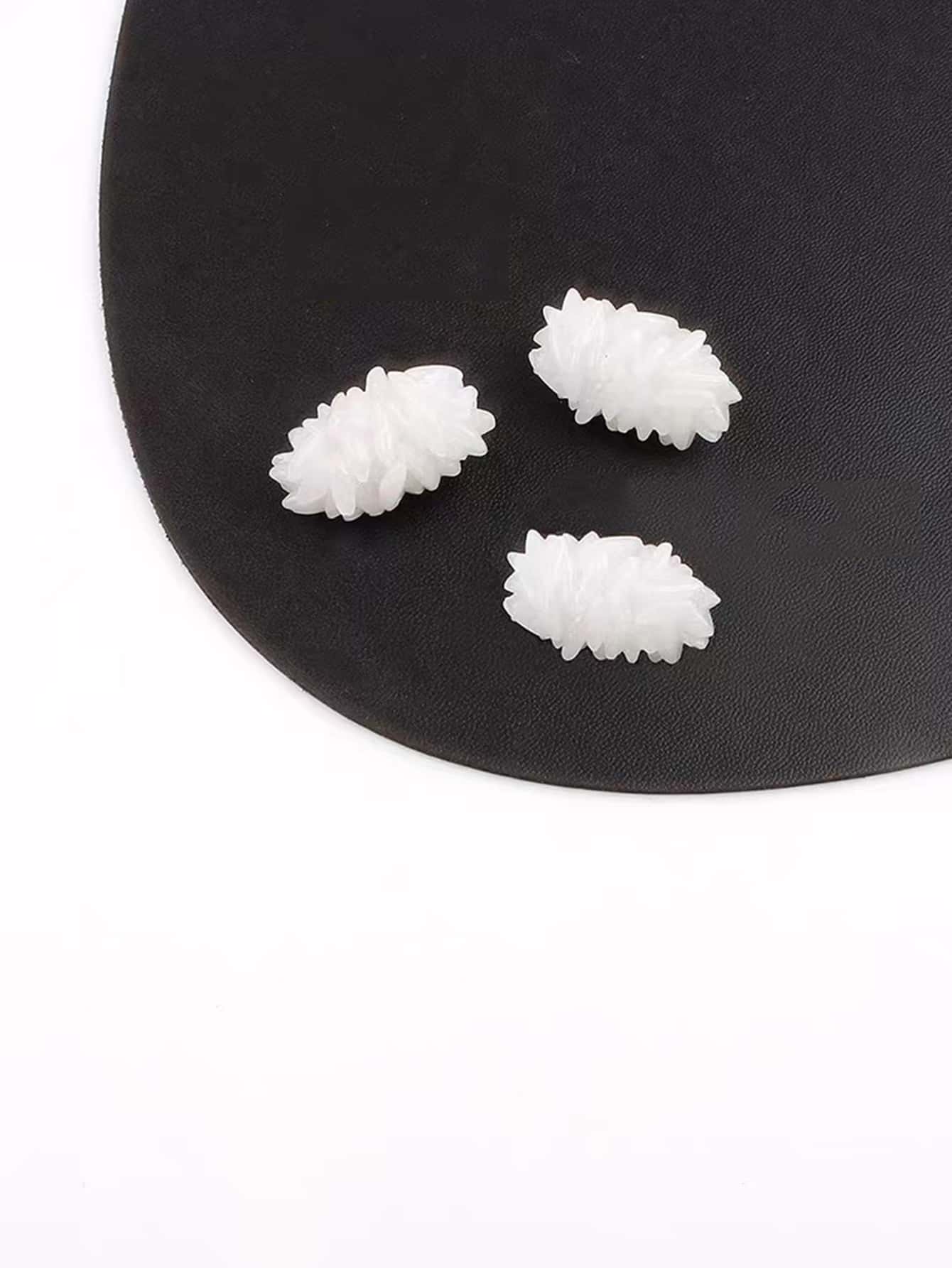 3 cái Kẹp Tóc Trang Trí Cá Sấu - trắng - Xem 1