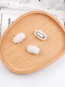 3 cái Kẹp Tóc Trang Trí Cá Sấu - trắng - Xem 3