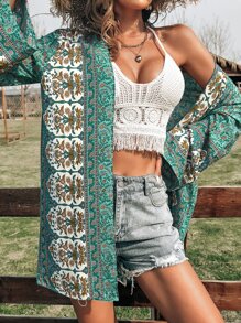 Allover Print Kimono - Multicolor - View 3