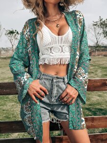 Allover Print Kimono - Multicolor - View 6