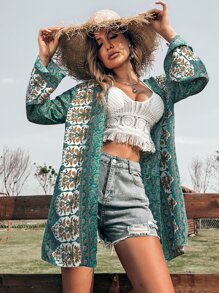 Allover Print Kimono - Multicolor - View 7