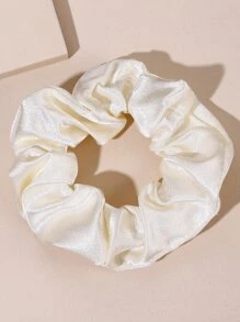 Minimalist Solid Scrunchie - Màu be - Xem 1