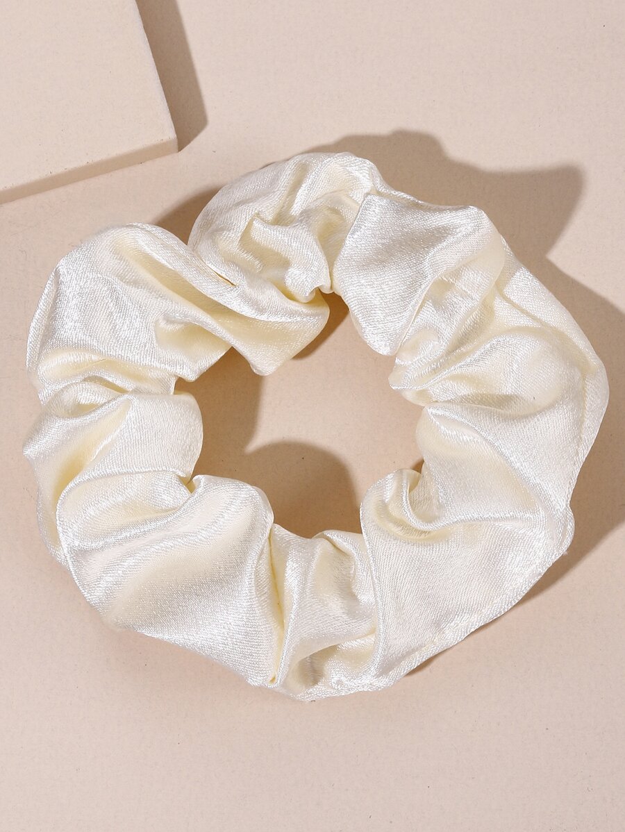 Minimalist Solid Scrunchie - Màu be - Xem 1