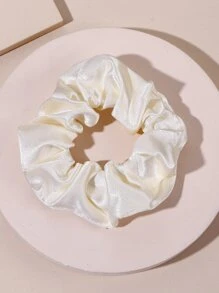 Minimalist Solid Scrunchie - Màu be - Xem 2