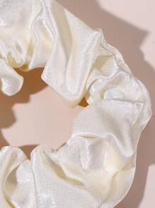 Minimalist Solid Scrunchie - Màu be - Xem 3