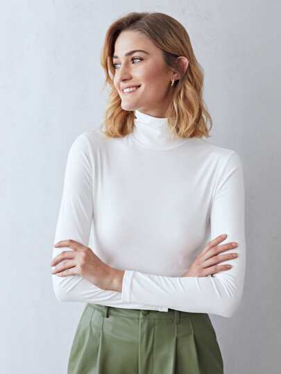 MOTF PREMIUM CAMISETA SLIM DE CUELLO ALTO