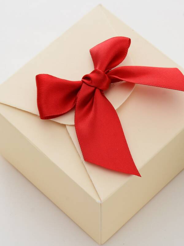 20pcs Plain Gift Wrap Bow, Red Small Satin Bow For Gift Wrapping Decor