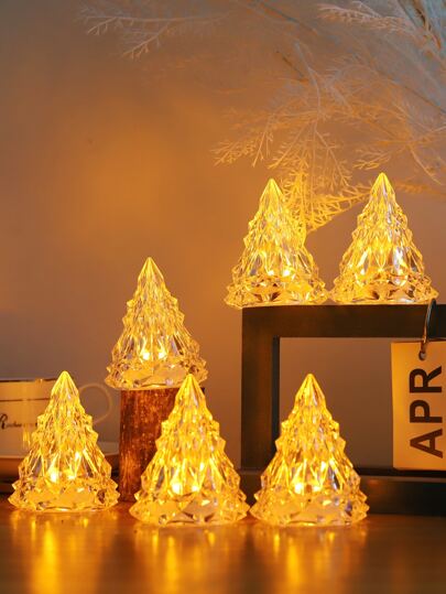 1pc Mini Christmas Tree Night Light, Crystal Iceberg Shaped Lamp, Holiday Decor Lighting Piece Christmas Decoration Christmas Tree Gift Decor Thanksgiving Wedding Autumn Decor Birthday Decorations For Gifts Party Supplies Indoor Outdoor Garden Holiday Halloween Christmas Decor Thanksgiving Wedding Autumn Decor Birthday Decorations For Gifts Party Supplies Indoor Outdoor Garden Holiday Halloween Decor Halloween Ornaments
