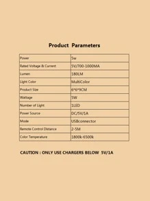 7色LED日落投影燈 - 彩色 - 查看 7