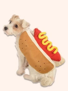 1 pieza Disfraz de mascota con hot dog con diseño - Multicolor - Ver 3