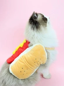 1 pieza Disfraz de mascota con hot dog con diseño - Multicolor - Ver 7