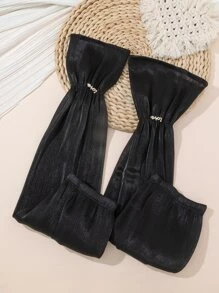 Đính kim cương giả trang trí cánh tay nơ - màu đen - Xem 3