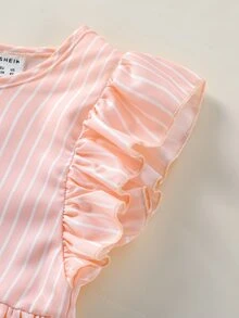 Đầm bé gái Xù màu trơn Dễ thương - Màu Hồng baby - Xem 4