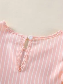 Đầm bé gái Xù màu trơn Dễ thương - Màu Hồng baby - Xem 5