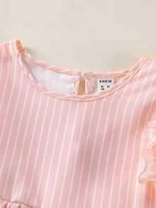 Đầm bé gái Xù màu trơn Dễ thương - Màu Hồng baby - Xem 6