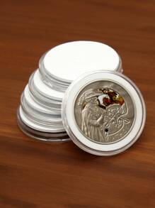 5 piezas Caja de almacenamiento moneda - transparente - Ver 1