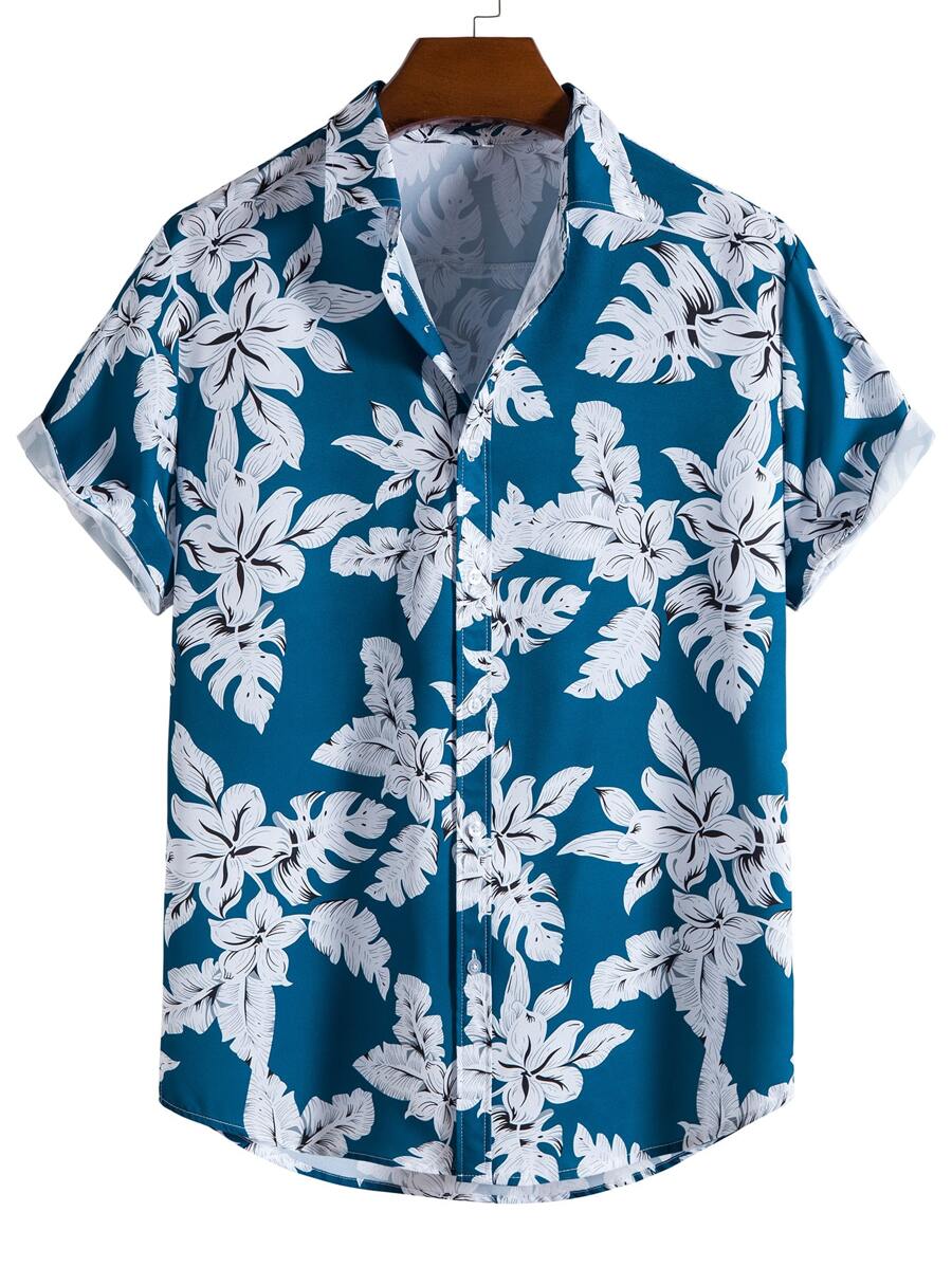 Manfinity Men Allover Floral Print Shirt - Multicolor - View 1