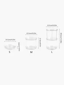 Máy Tính Đa Năng 360 Độ Nhựa Gia Vị Giá Để Đồ Nhà Bếp, Nhà Xoay Khay Trong Suốt - Trong sáng - Xem 4