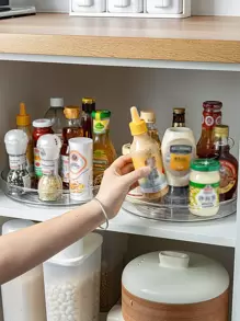 Máy Tính Đa Năng 360 Độ Nhựa Gia Vị Giá Để Đồ Nhà Bếp, Nhà Xoay Khay Trong Suốt - Trong sáng - Xem 8