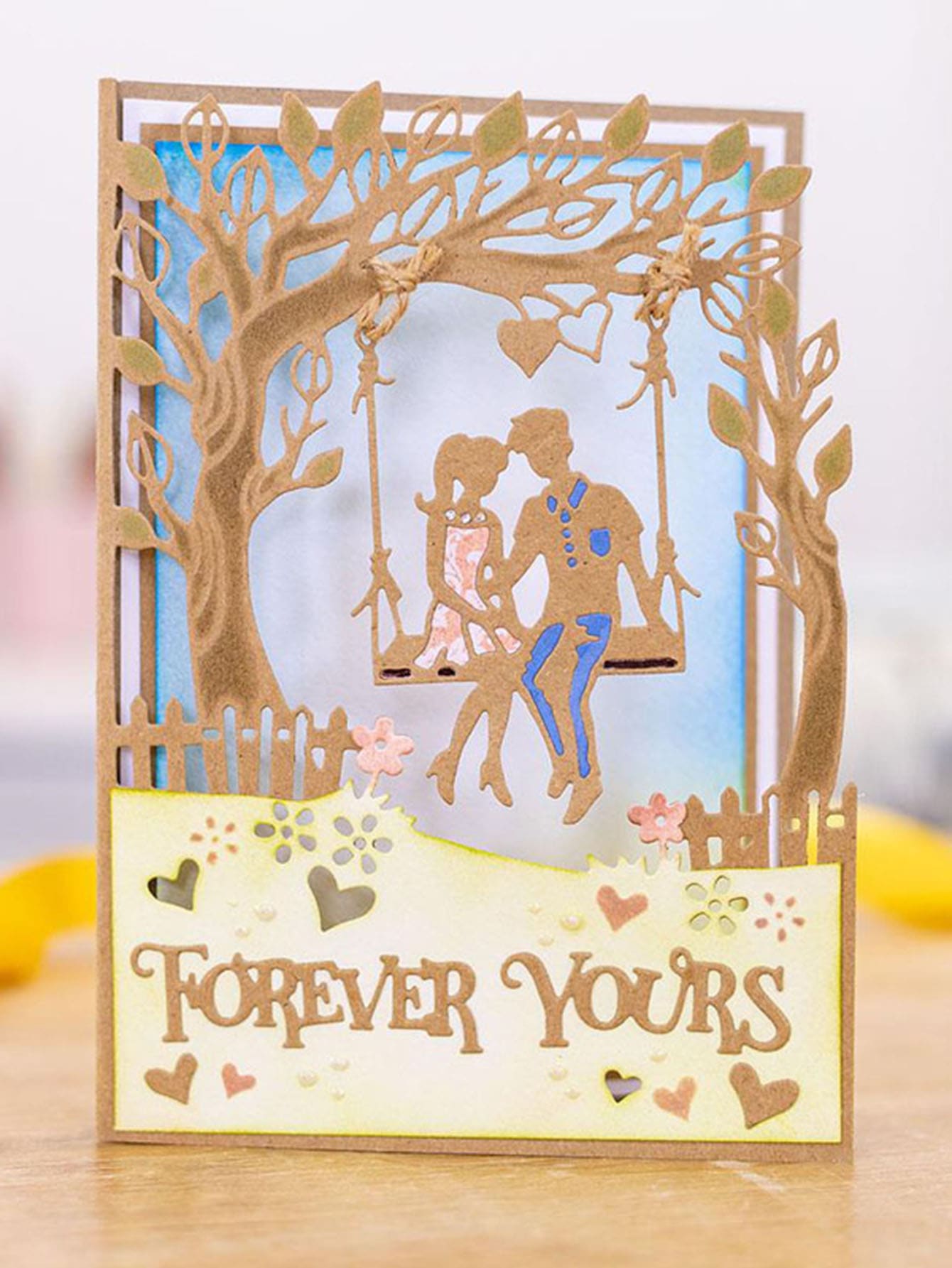 1pc Couple Cutting Die - Silver - View 1