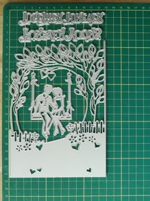 1pc Couple Cutting Die - Silver - View 2