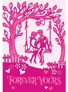 1pc Couple Cutting Die - Silver - View 6