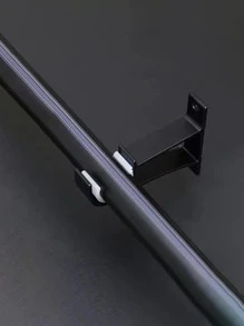 2pcs Plain Curtain Rod Bracket - Black - View 4