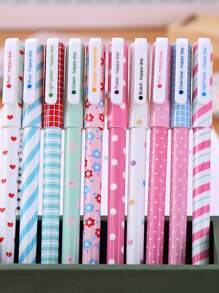 Juego de bolígrafo de diez colores de dibujos animados de estilo europeo y americano, 10 piezas, Color aleatorio en una sola caja - Multicolor - Ver 3