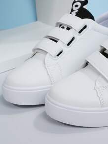 字母細節魔術貼板鞋