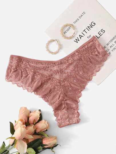 سروال داخلي دانتيل أشرطة متقاطعة مقاس كبير