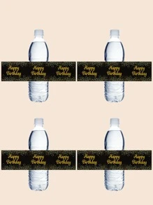 1 Set Of 10pcs - Happy Birthday Party Water Bottle Stickers, Party Stickers, Happy Birthday Stickers, Water Bottle Decals,Christmas - Multicolor - View 6