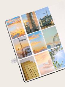 100pcs Scenery Pattern Random Sticker - Multicolor - View 3