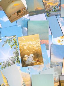 100pcs Scenery Pattern Random Sticker - Multicolor - View 4