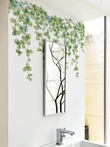 Bộ nhãn dán tường in hình Vine - màu xanh lá - Xem 3