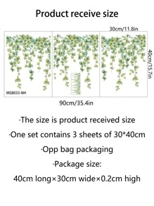 Bộ nhãn dán tường in hình Vine - màu xanh lá - Xem 6