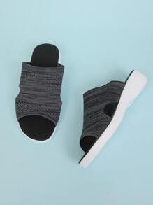 鏤空涼鞋 - 深灰色 - 查看 3