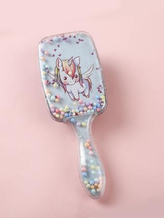 Kommen 卡通独角兽印花靠垫毛刷