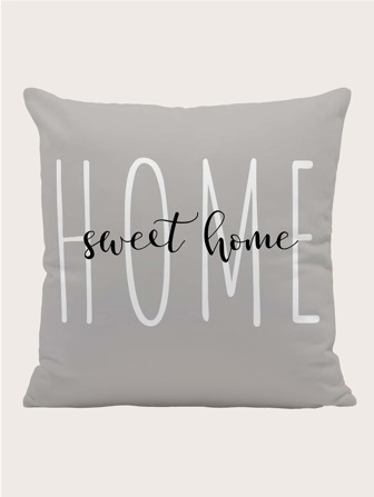 字母圖案靠墊套不附帶墊芯