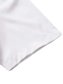 Manfinity Men Letter Patched Shirt - White - View 4
