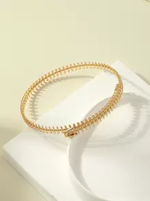 Minimalist Metal Choker - Yellow Gold - View 2