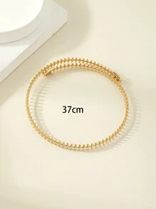 Minimalist Metal Choker - Yellow Gold - View 3
